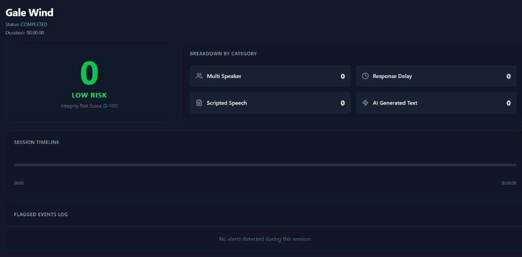 Low Risk Candidate Report Example